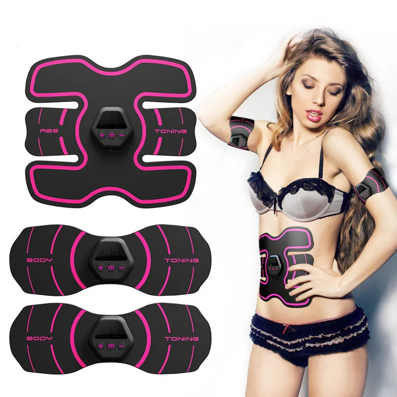 10 Modes In Stock Ems Pulse Abdominal Muscle Patch Three-Piece Set Portable Muscle Stimulator Vest Line Trainer