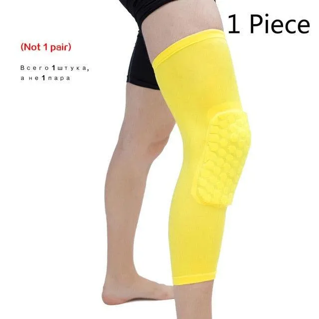 1PC Basketball Knee Pads Protector Compression Sleeve Honeycomb Foam Brace Kneepad Fitness Gear Volleyball Support