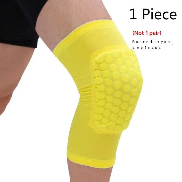 1PC Basketball Knee Pads Protector Compression Sleeve Honeycomb Foam Brace Kneepad Fitness Gear Volleyball Support