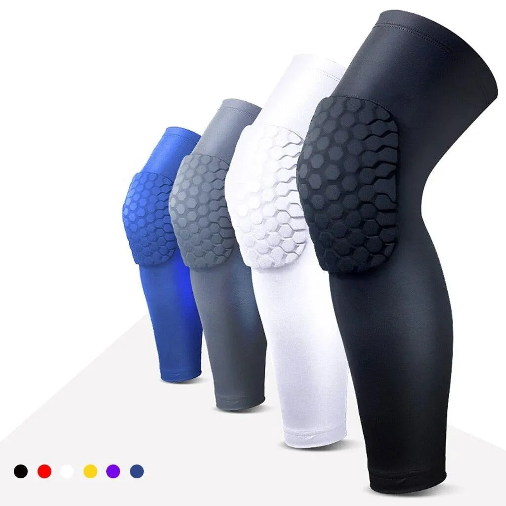 1PC Basketball Knee Pads Protector Compression Sleeve Honeycomb Foam Brace Kneepad Fitness Gear Volleyball Support