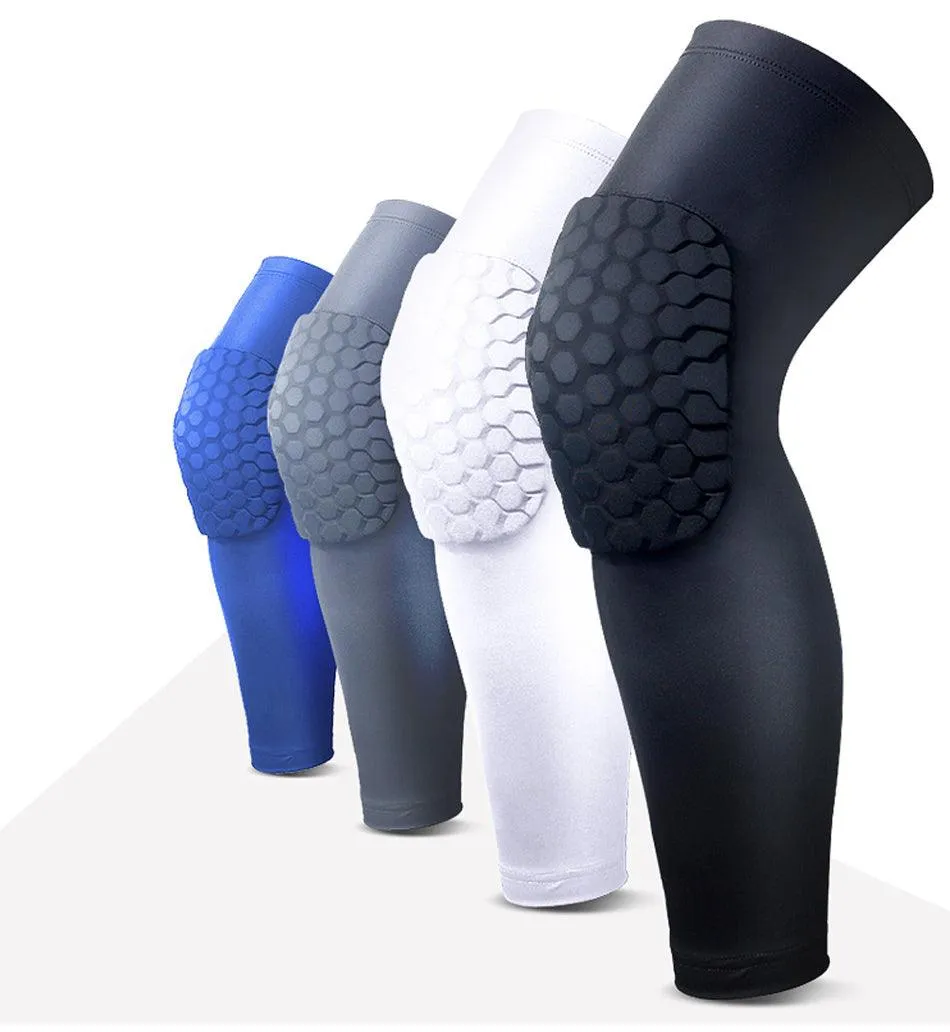 1PC Basketball Knee Pads Protector Compression Sleeve Honeycomb Foam Brace Kneepad Fitness Gear Volleyball Support