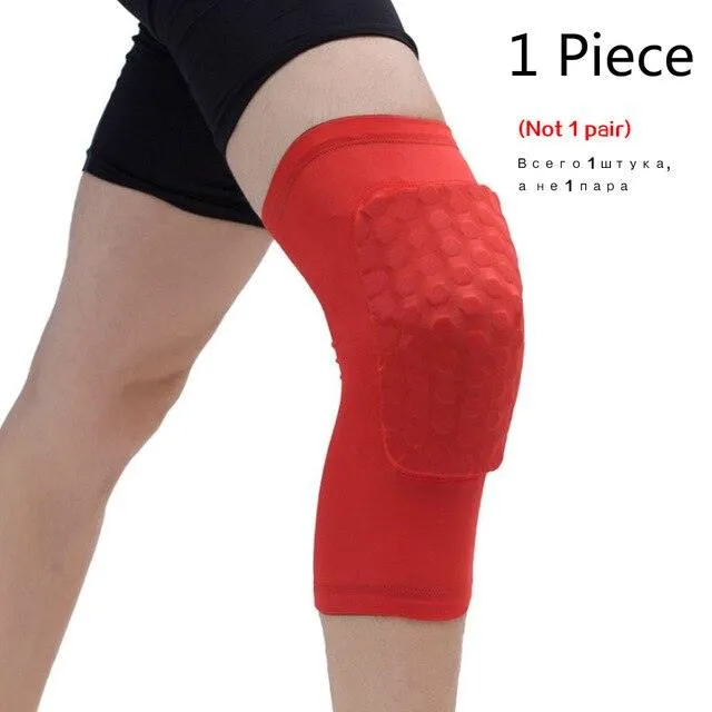 1PC Basketball Knee Pads Protector Compression Sleeve Honeycomb Foam Brace Kneepad Fitness Gear Volleyball Support