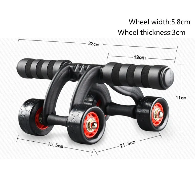 4 Rolls Ab Roller Abdominal Muscle Trainer Indoor