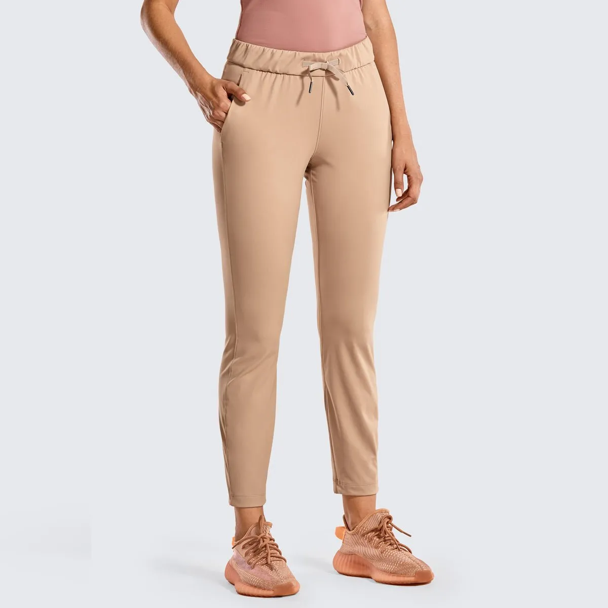 4-Way Stretch Ankle Apricot Active Pants