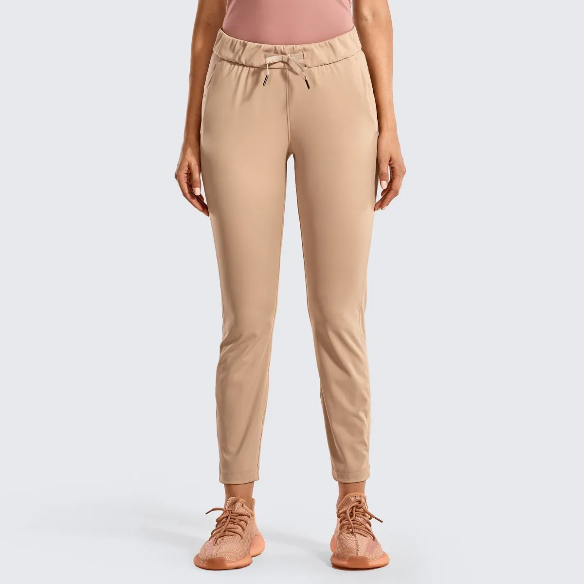 4-Way Stretch Ankle Apricot Active Pants