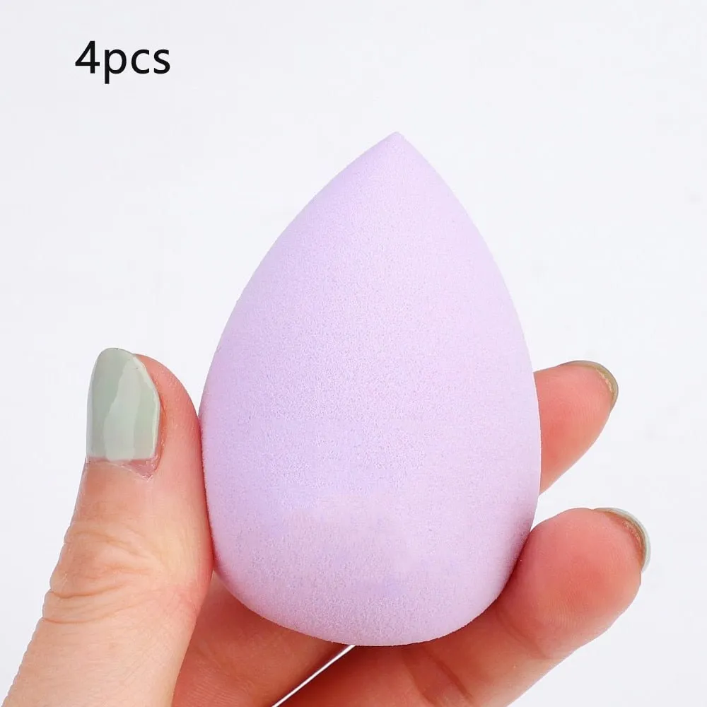 4pcs Makeup Blender Cosmetic Puff Makeup Sponge with Storage Box Foundation Powder Sponge Beauty Tool Women Make Up Accessories