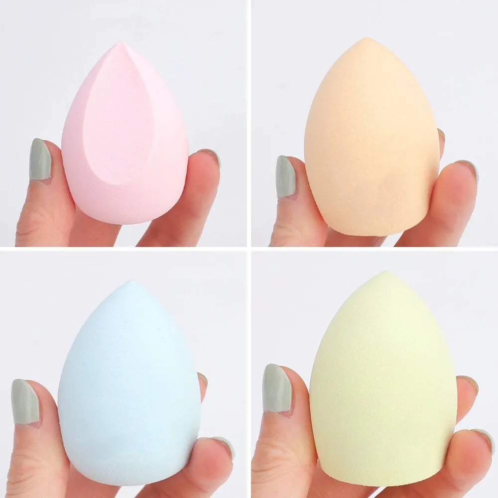 4pcs Makeup Blender Cosmetic Puff Makeup Sponge with Storage Box Foundation Powder Sponge Beauty Tool Women Make Up Accessories