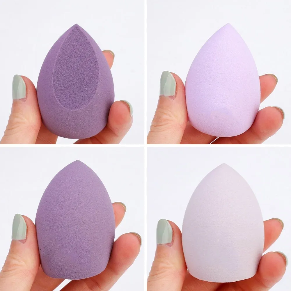 4pcs Makeup Blender Cosmetic Puff Makeup Sponge with Storage Box Foundation Powder Sponge Beauty Tool Women Make Up Accessories