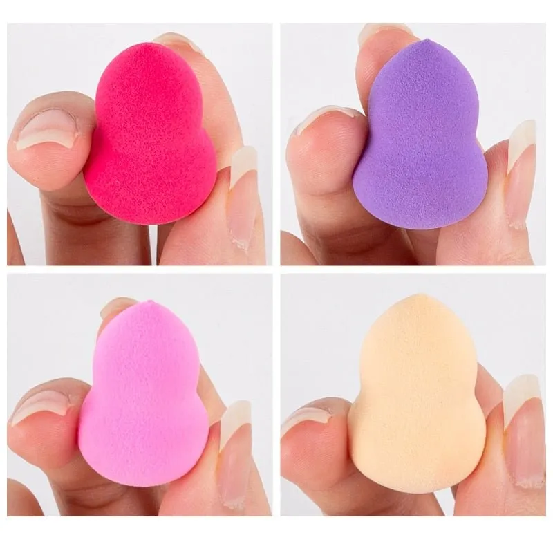 4pcs Makeup Blender Cosmetic Puff Makeup Sponge with Storage Box Foundation Powder Sponge Beauty Tool Women Make Up Accessories