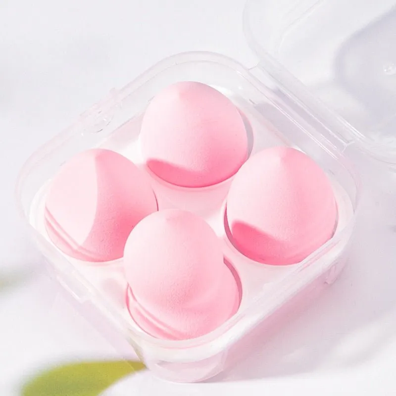 4pcs Makeup Blender Cosmetic Puff Makeup Sponge with Storage Box Foundation Powder Sponge Beauty Tool Women Make Up Accessories