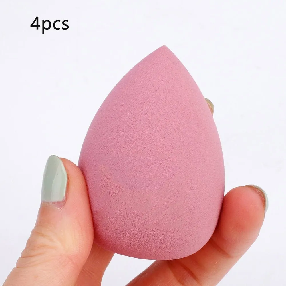 4pcs Makeup Blender Cosmetic Puff Makeup Sponge with Storage Box Foundation Powder Sponge Beauty Tool Women Make Up Accessories