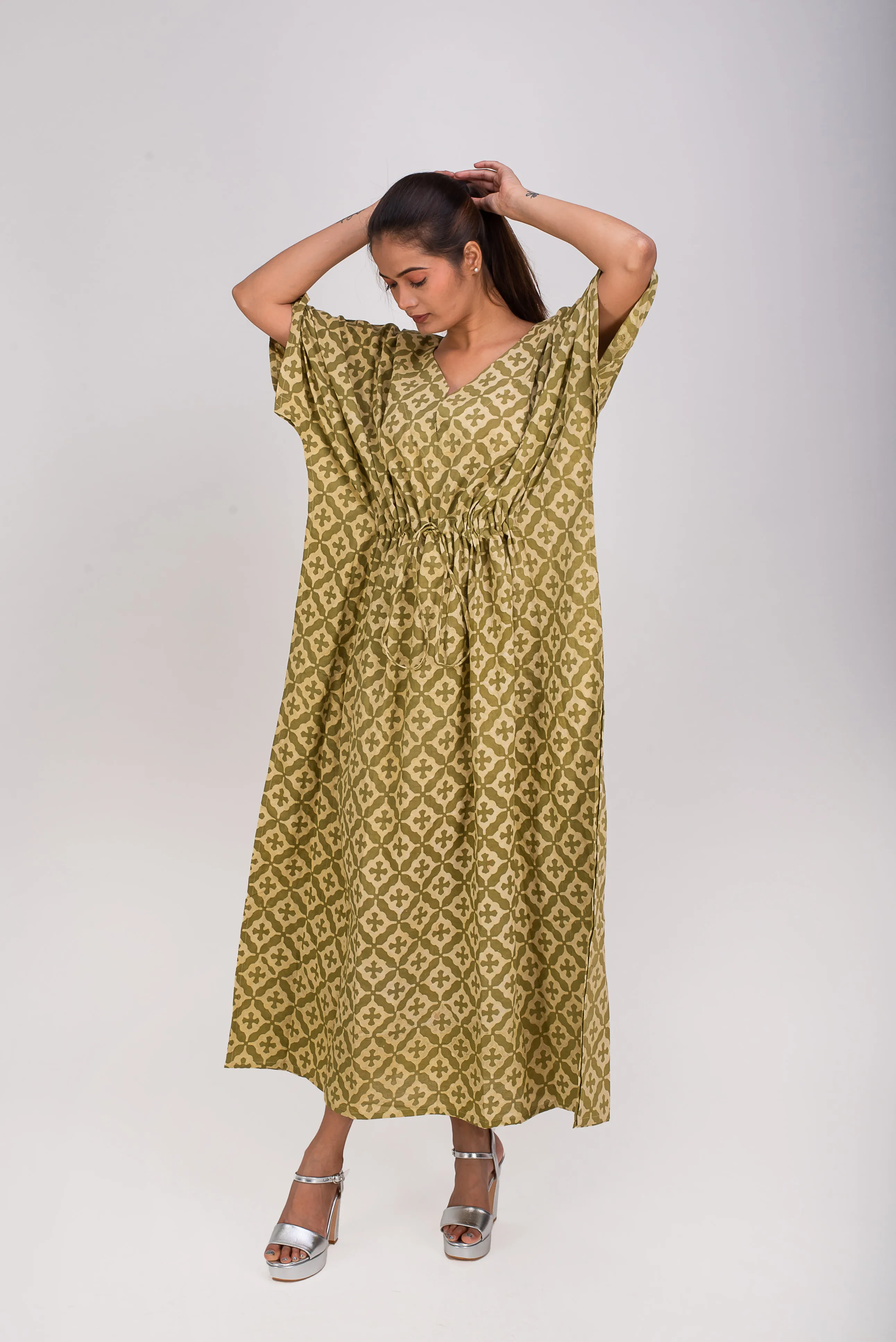 529-147  Whitelotus "Toni" Kaftan maxi Women's Dress