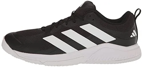 adidas Men's Court Team Bounce 2.0 Indoor Shoe, White/Black/White, 10