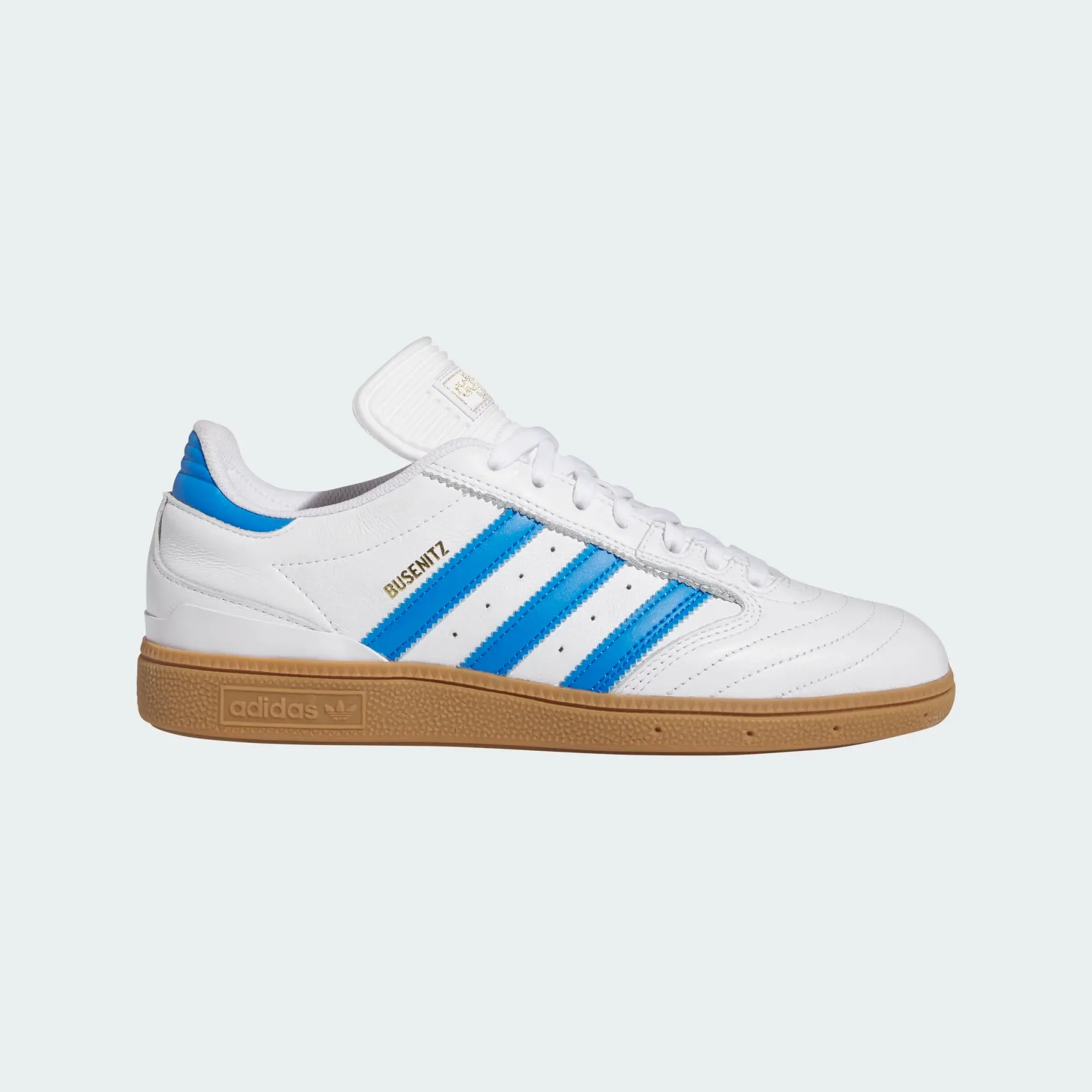 adidas Skateboarding Busenitz Pro Skate Shoes - Cloud White / Blue Bird / Gold Metallic