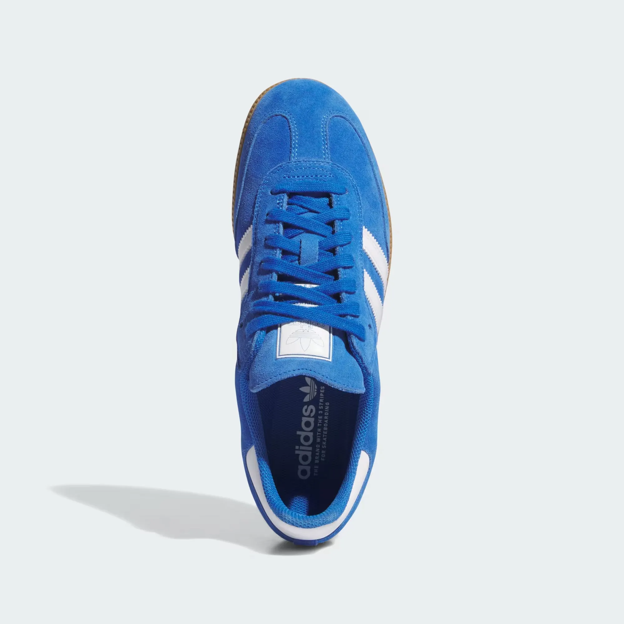 Adidas Skateboarding Samba ADV Skateboarding Shoes - Blue Bird / Cloud White / Gold Metallic