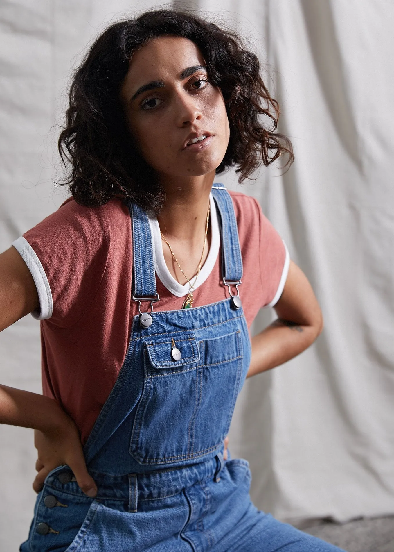 Afends Womens Holly - Denim Long Overalls