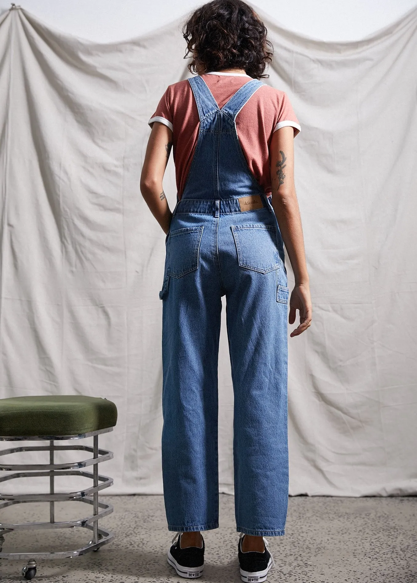 Afends Womens Holly - Denim Long Overalls