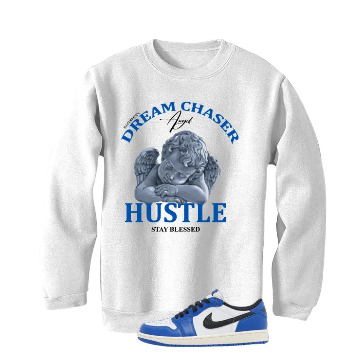 Air Jordan 1 Low OG Game Royal White T-Shirt (Dream Chaser Angel)| illcurrency