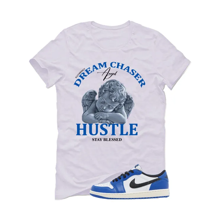 Air Jordan 1 Low OG Game Royal White T-Shirt (Dream Chaser Angel)| illcurrency