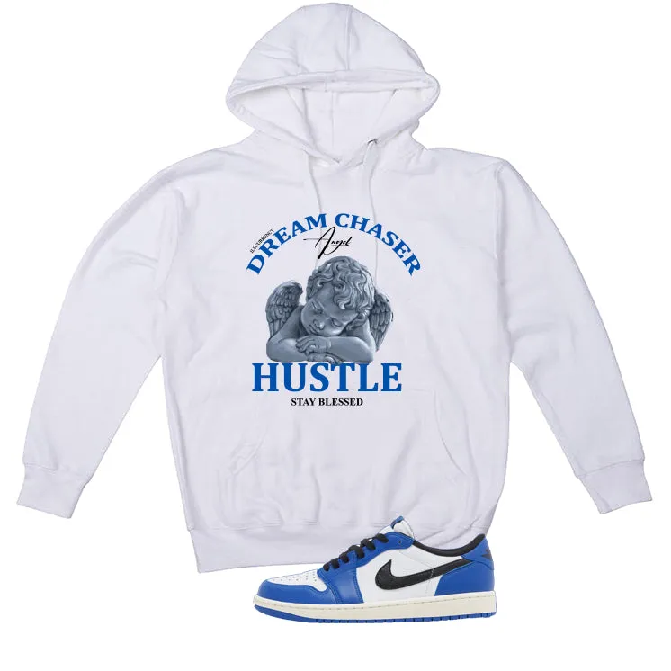 Air Jordan 1 Low OG Game Royal White T-Shirt (Dream Chaser Angel)| illcurrency