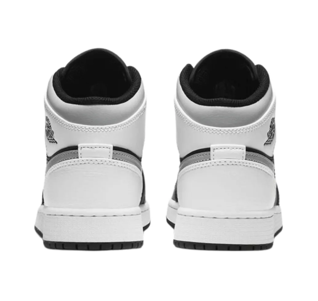 Air Jordan 1 Mid White Shadow GS