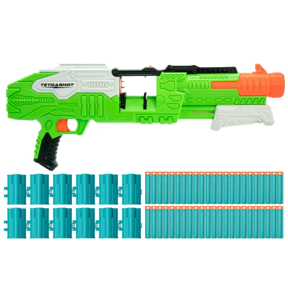 Air Warriors Tetrashot Dart Blaster - High-Capacity Belt, Ages 6 