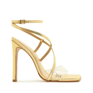 Aisha Leather & Vinyl Sandal