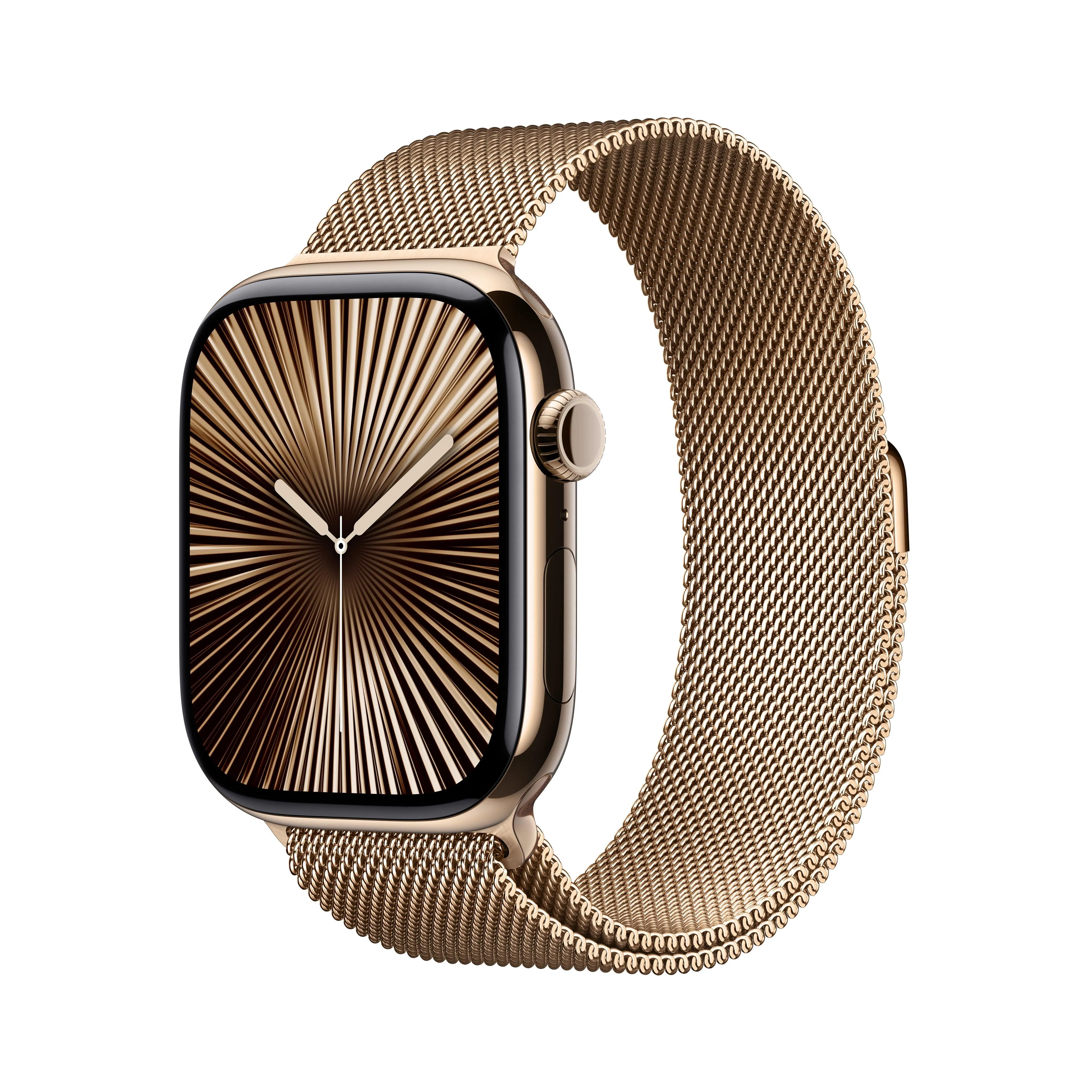 Apple Watch Series 10 GPS   Cellular 42mm Gold Titanium Case with Gold Milanese Loop