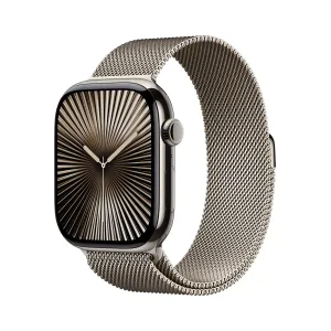 Apple Watch Series 10 GPS   Cellular 42mm Natural Titanium Case with Natural Milanese Loop