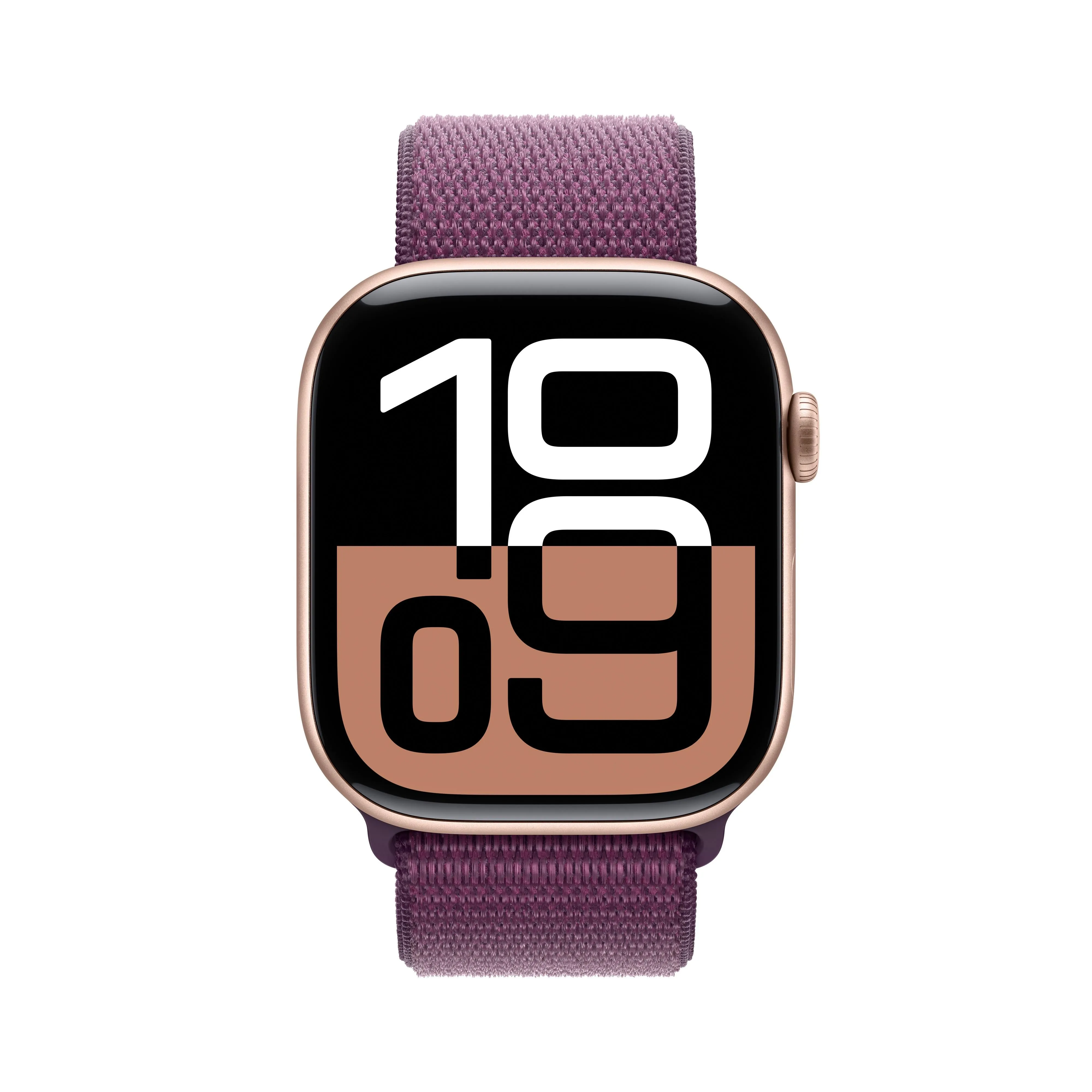 Apple Watch Series 10 GPS   Cellular 42mm Rose Gold Aluminium Case with Plum Sport Loop