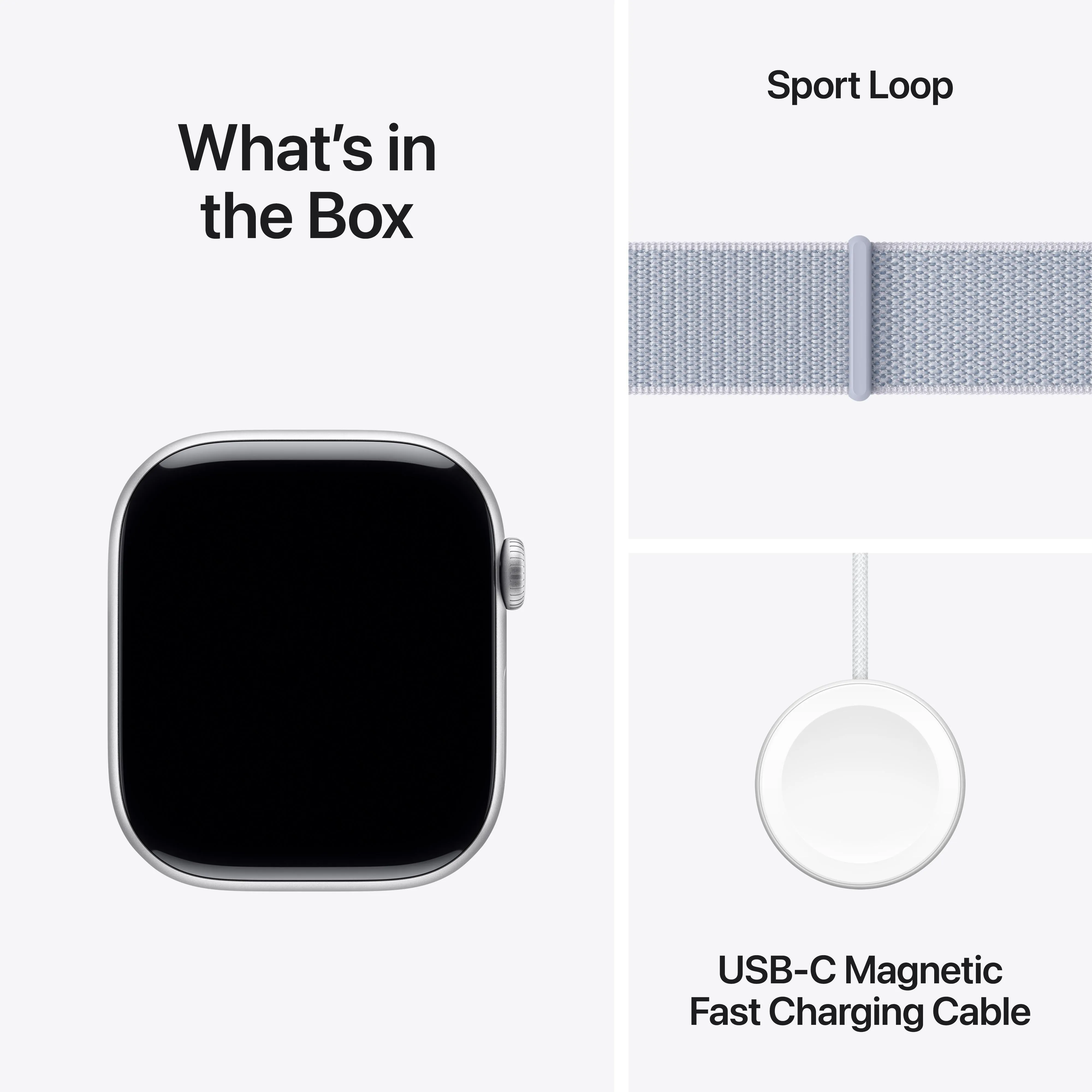 Apple Watch Series 10 GPS   Cellular 42mm Silver Aluminium Case with Blue Cloud Sport Loop