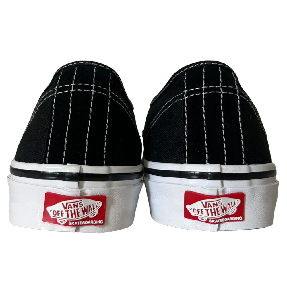 Authentic Vans Skate Black White Suede and Canvas Skateboarding Shoes