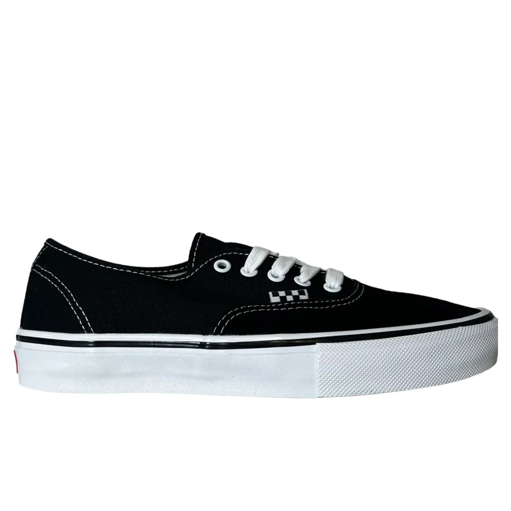 Authentic Vans Skate Black White Suede and Canvas Skateboarding Shoes