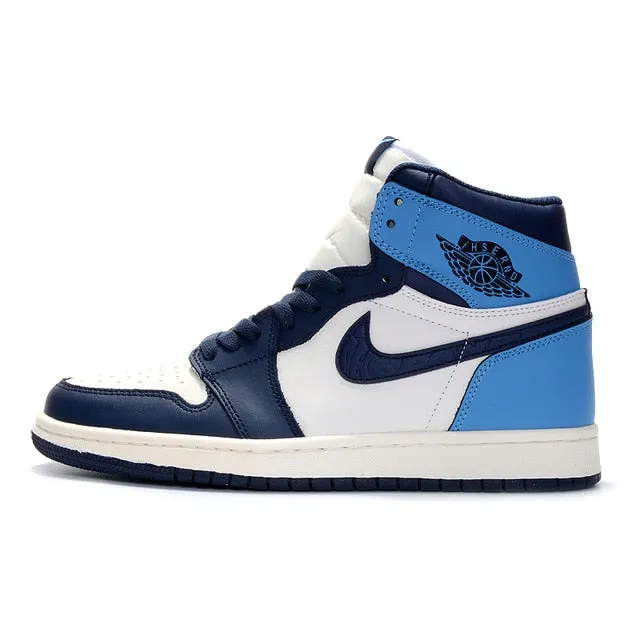 Authentique Original  Air Jordan rétro 1 mi OG Bio bidouille AJ1 hommes chaussures femmes basket-ball baskets Chicago