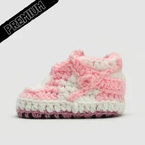 Baby Crochet IB-Low Pink Velvet (Soft felt non-slip bottom & Shoe Box)