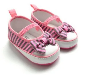 Baby Prewalker Anti-Skid Shoes -  Pinky Stripe