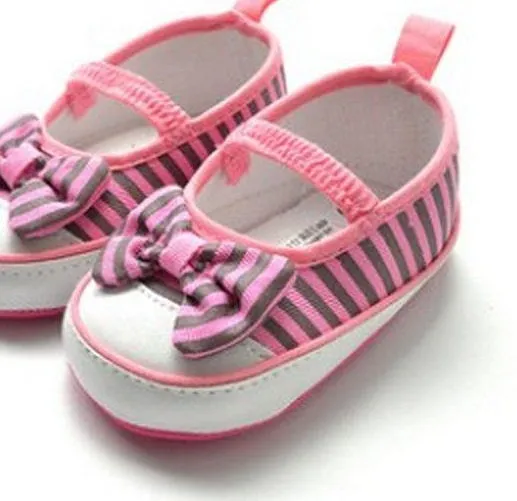 Baby Prewalker Anti-Skid Shoes -  Pinky Stripe