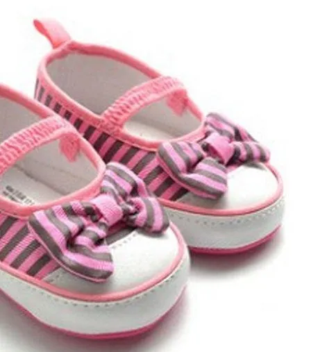 Baby Prewalker Anti-Skid Shoes -  Pinky Stripe