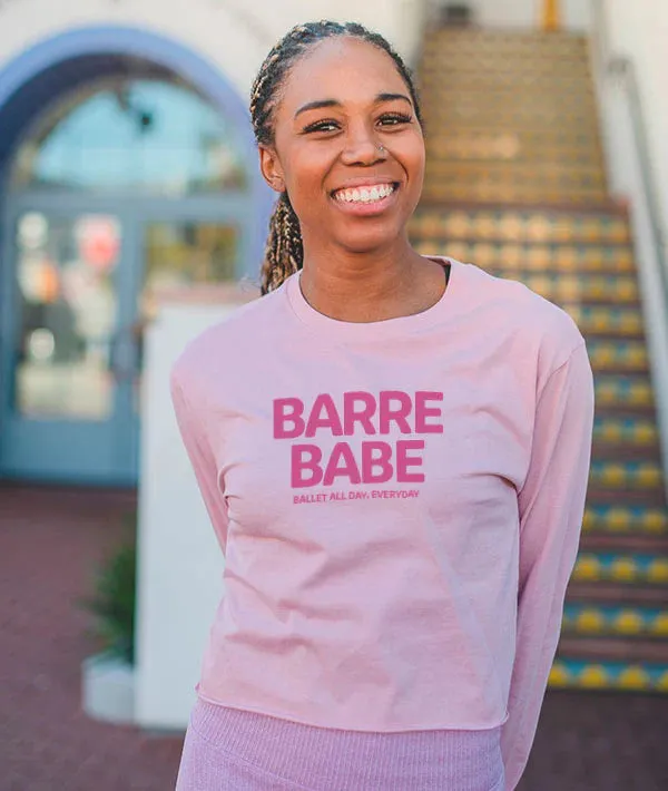 Barre Babe Long Sleeve Crop Top