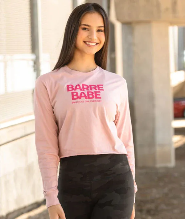 Barre Babe Long Sleeve Crop Top