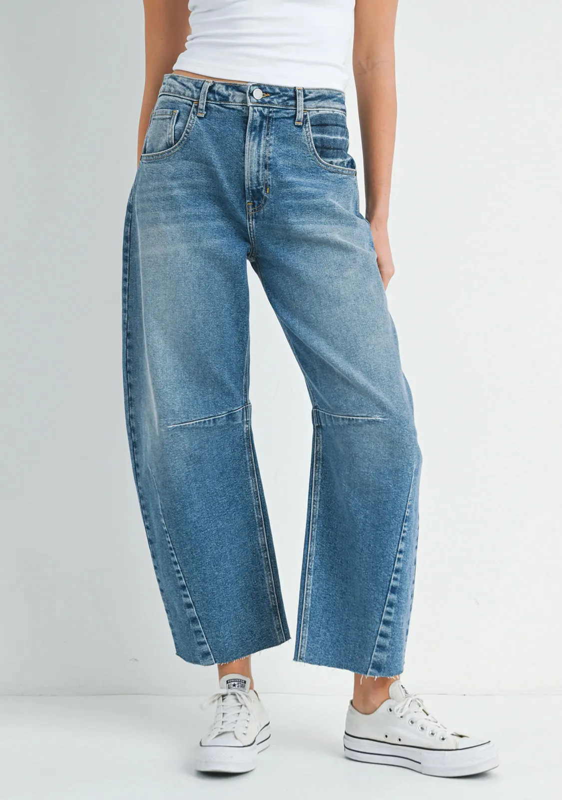 Barrel Jean With Seams