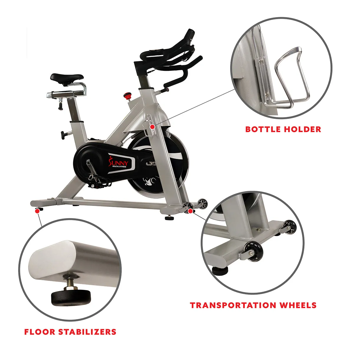 Belt Drive Exercise Bike with Cadence Sensor