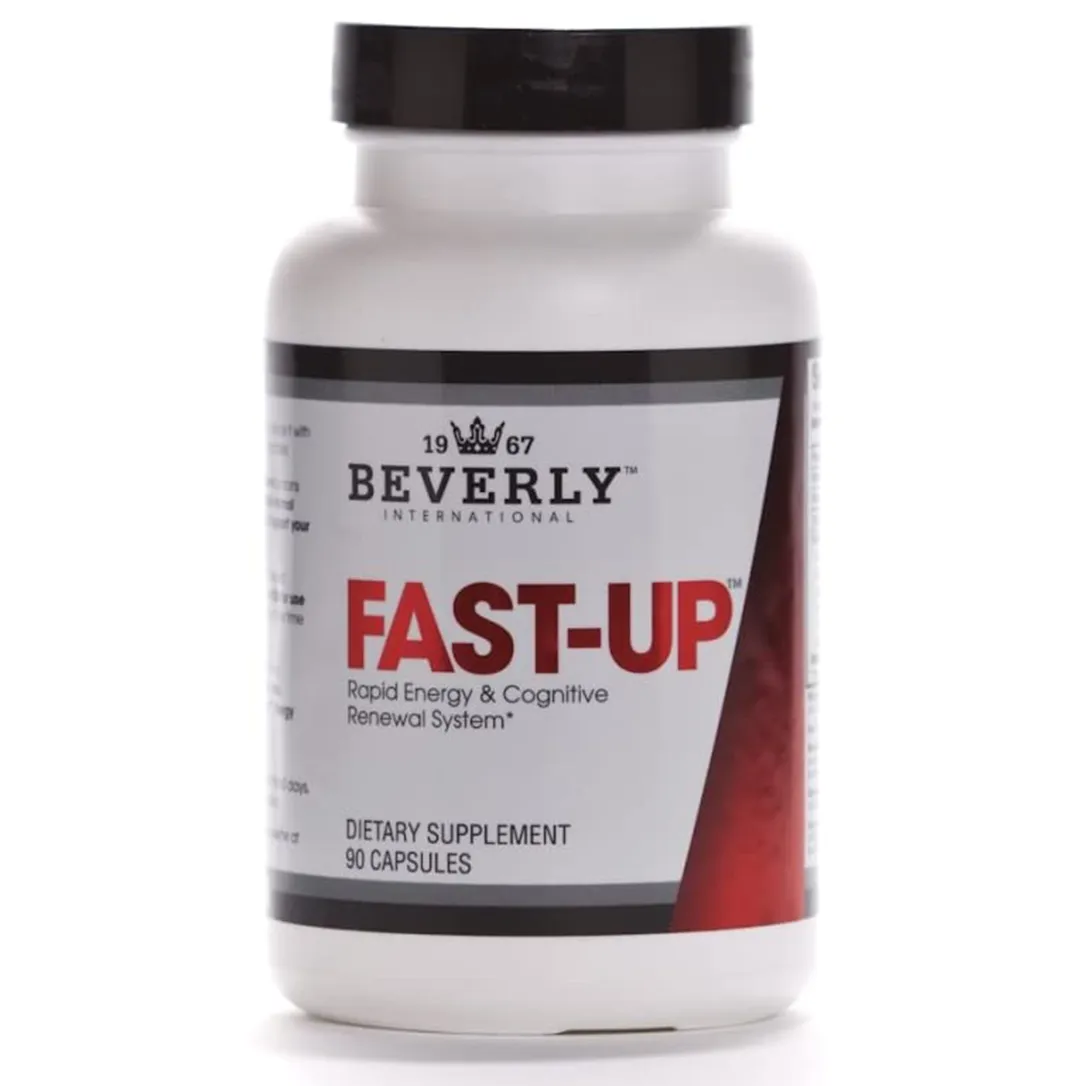 Beverly International Fast-Up, 90 Capsules. Feel-Better, Get Clarity, Clear Focus-Brain Booster. Ups Mood, New Energy, Pre-Workout Fuel, Motivation and Cognitive Performance in Moments.