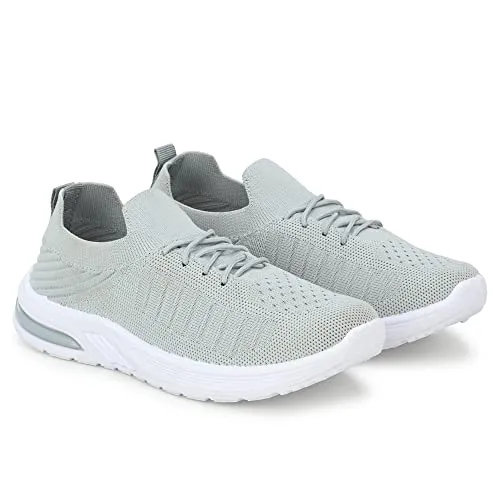 Birde Women Grey Mesh Casual Shoes Sneakers- 6 UK Size