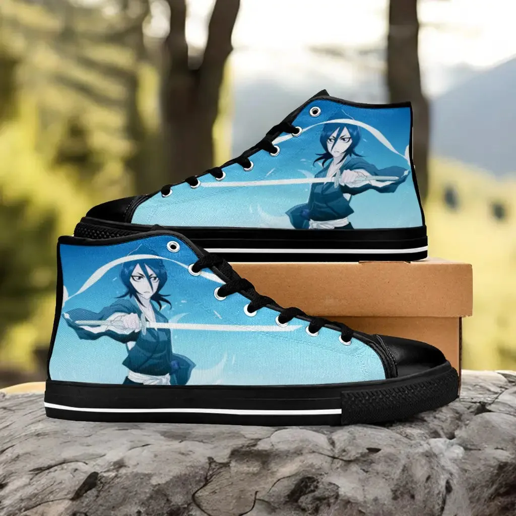 Bleach Rukia Kuchiki Sode no Shirayuki Shoes High Top Sneakers for Kids and Adults