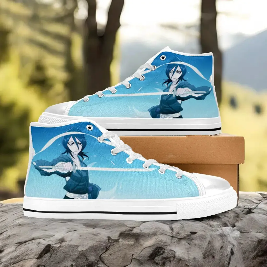 Bleach Rukia Kuchiki Sode no Shirayuki Shoes High Top Sneakers for Kids and Adults