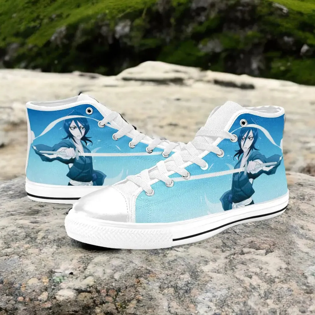 Bleach Rukia Kuchiki Sode no Shirayuki Shoes High Top Sneakers for Kids and Adults