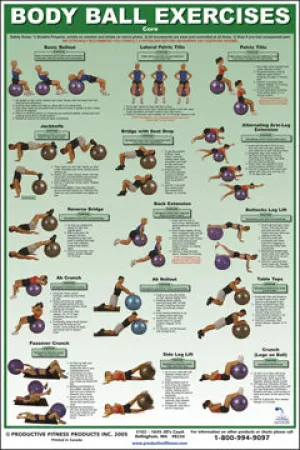 Body Ball Exercises  Poster  - Core