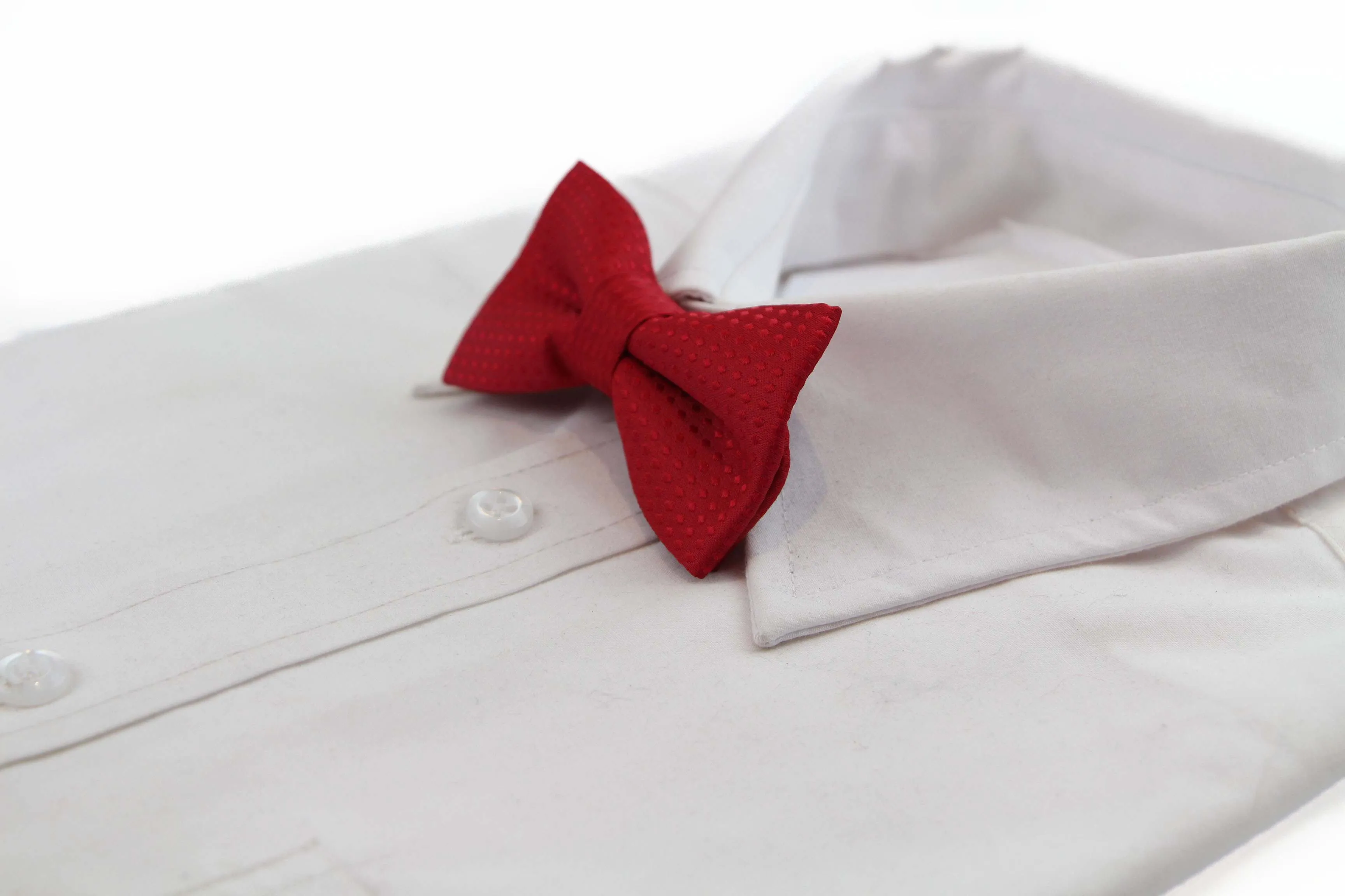 Boys Red Polka Dot Pattern Bow Tie