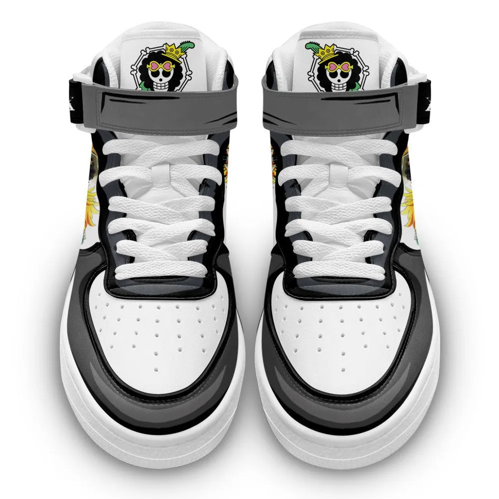 Brook Sneakers Air Mid OP Custom Anime Shoes